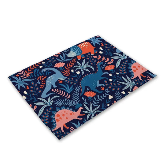Set de table enfant | Dino azur | Joli Set de Table 3 / 1PC-32x42cm