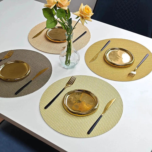 Set de table jaune rond | Joli Set de Table
