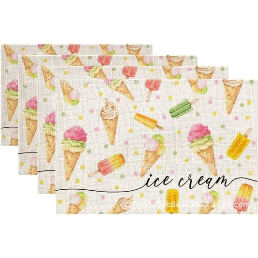 Set de table lin | Ice cream | Joli Set de Table 13 / 4PC-32X42cm