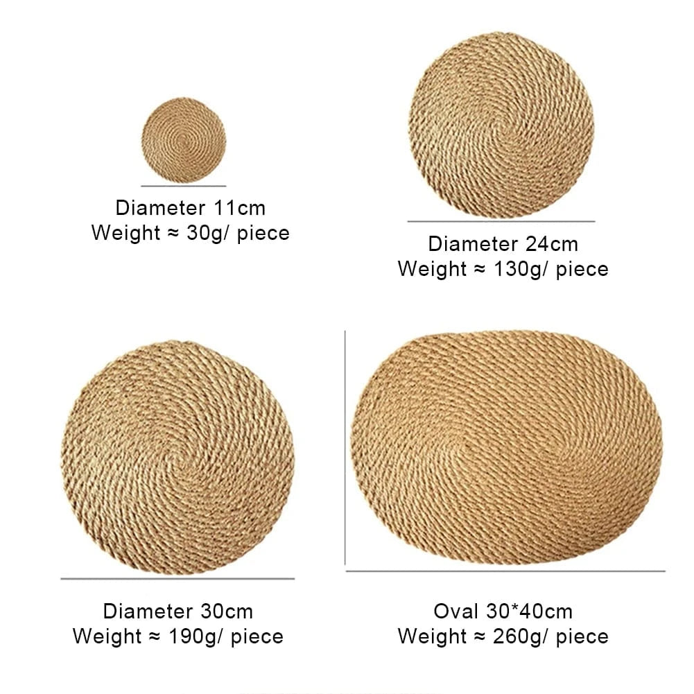 Set de table paille ovale | Simple | Joli Set de Table