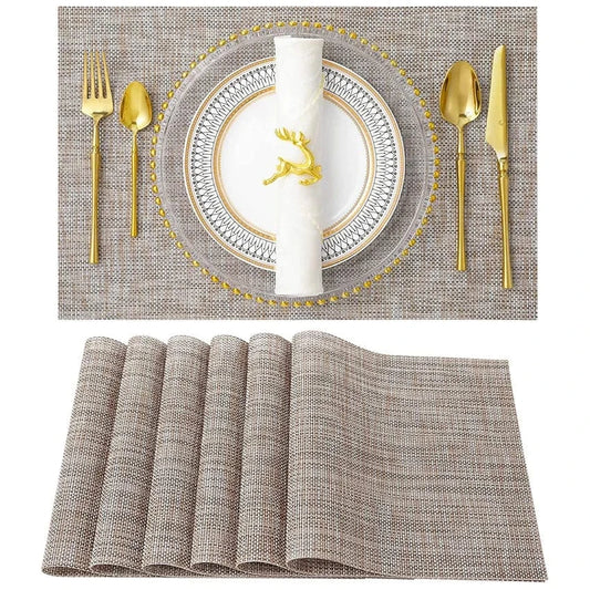 Set de table plastique | Gris | Joli Set de Table B / 8pcs set