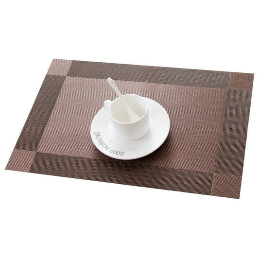 Set de table plastique uni | Châtaigne | Joli Set de Table Dj-cd010-06 / 6pcs