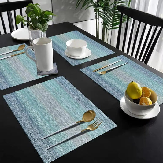 Set de table rectangle bleu | Océan | Joli Set de Table 4 pièces / 45x30cm / Rectangulaire