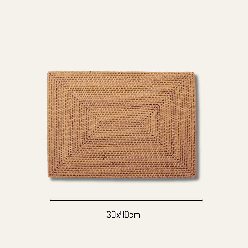 Set de table rectangulaire en rotin | Simple | Joli Set de Table Rotin / 40x30cm