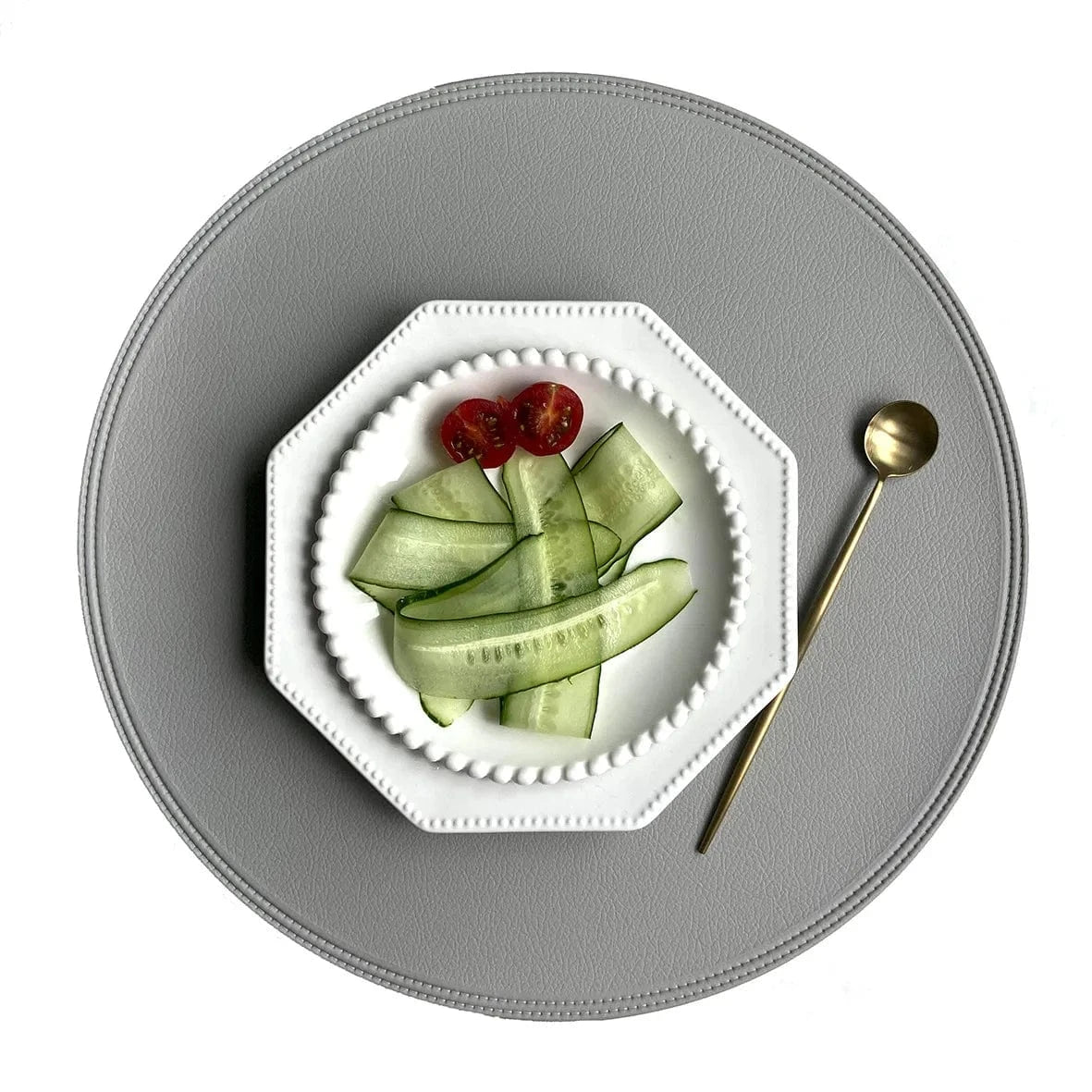 Set de table rond coloré | Joli Set de Table Gris / 38cm Rond
