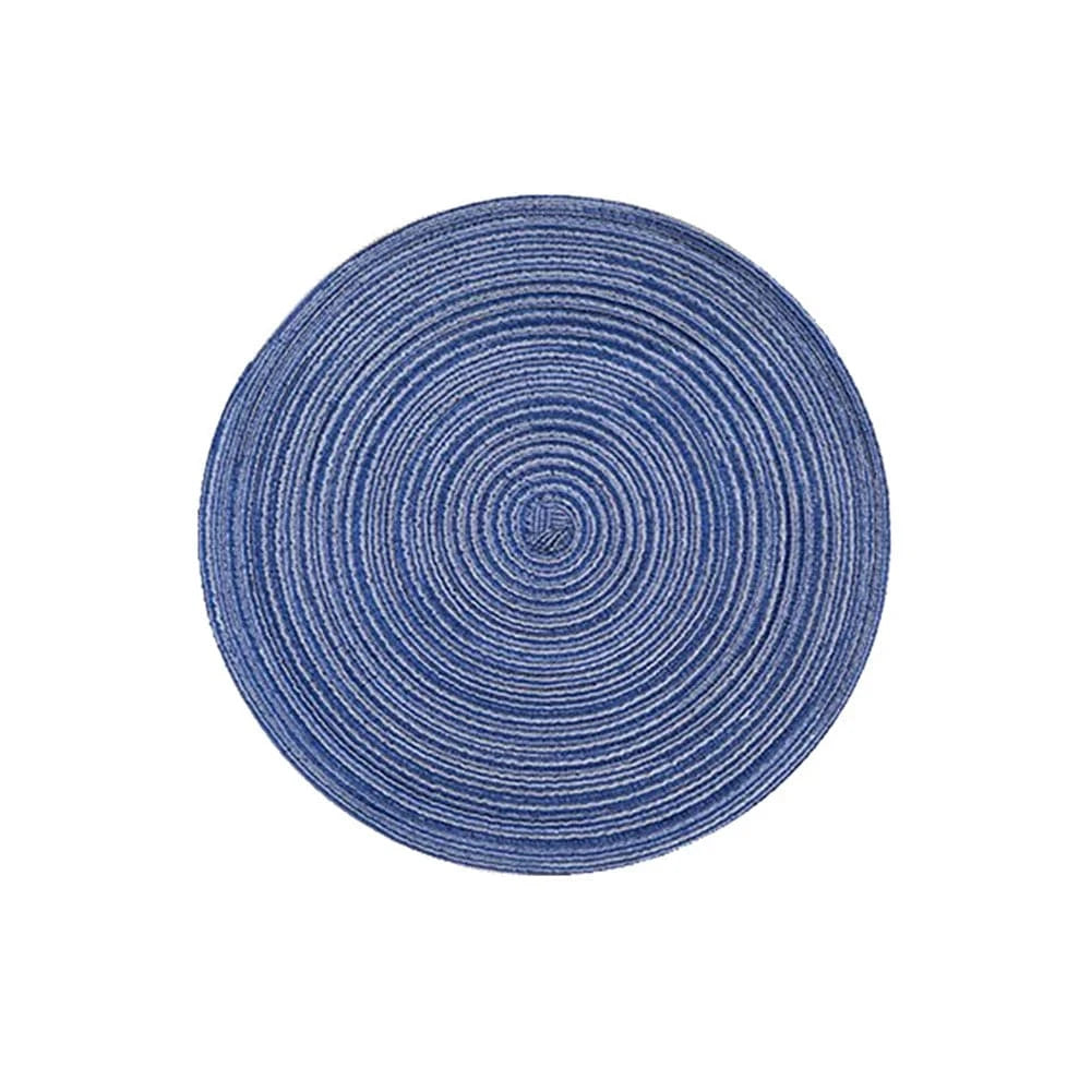 Set de table rond couleur | Joli Set de Table Bleu / 6 pcs 30 cm