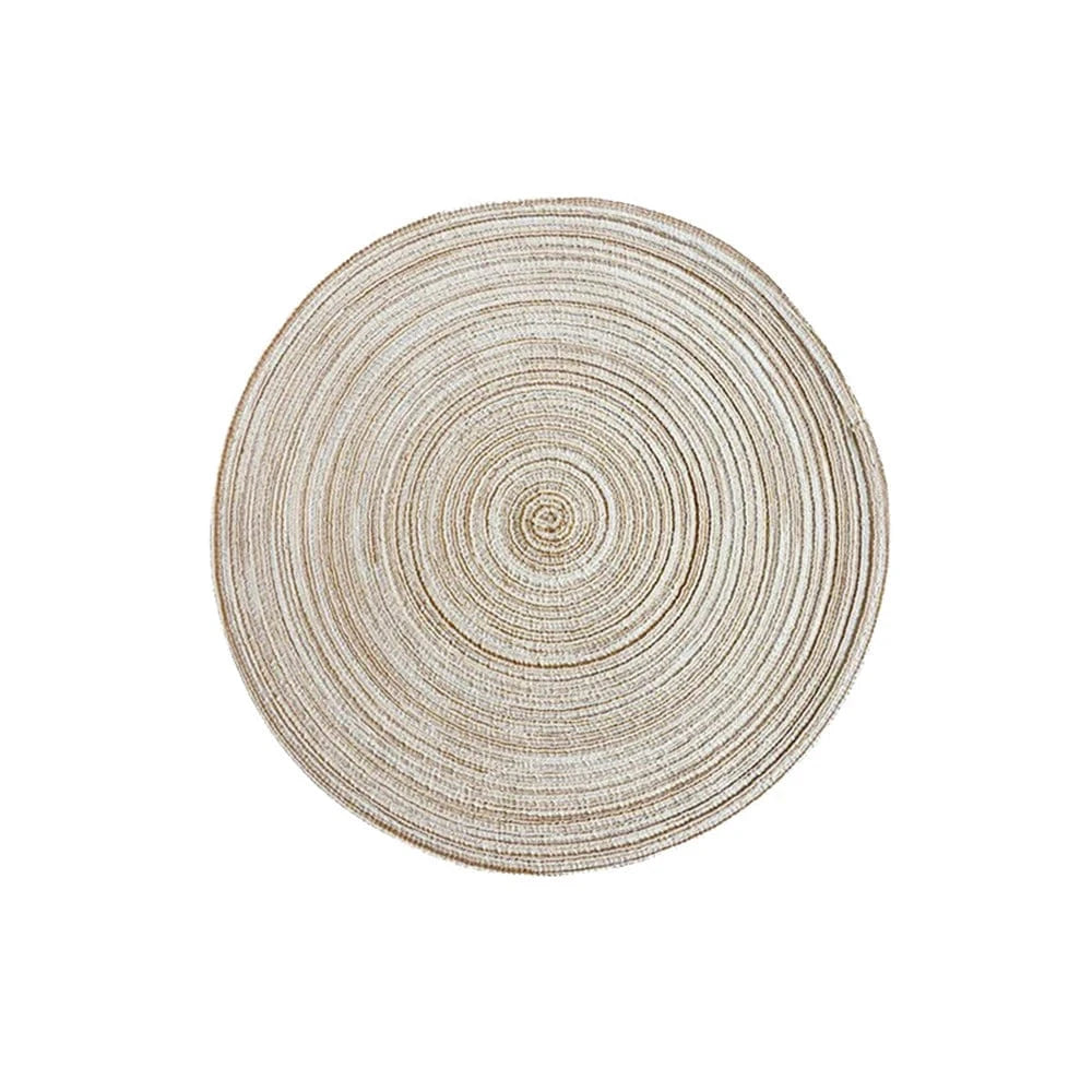Set de table rond couleur | Joli Set de Table Beige / 6 pcs 30 cm