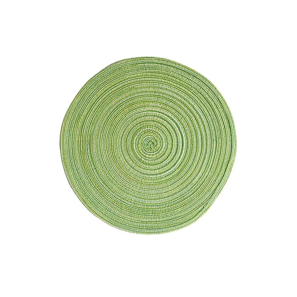 Set de table rond couleur | Joli Set de Table Vert / 6 pcs 30 cm