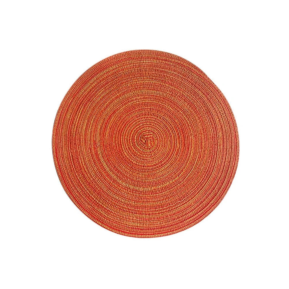 Set de table rond couleur | Joli Set de Table Rouge / 6 pcs 30 cm