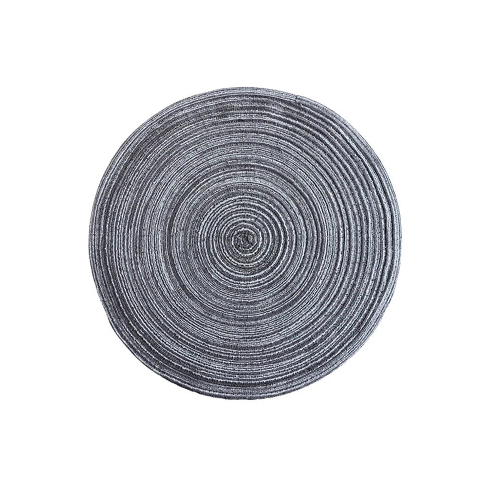 Set de table rond couleur | Joli Set de Table Argent / 6 pcs 30 cm