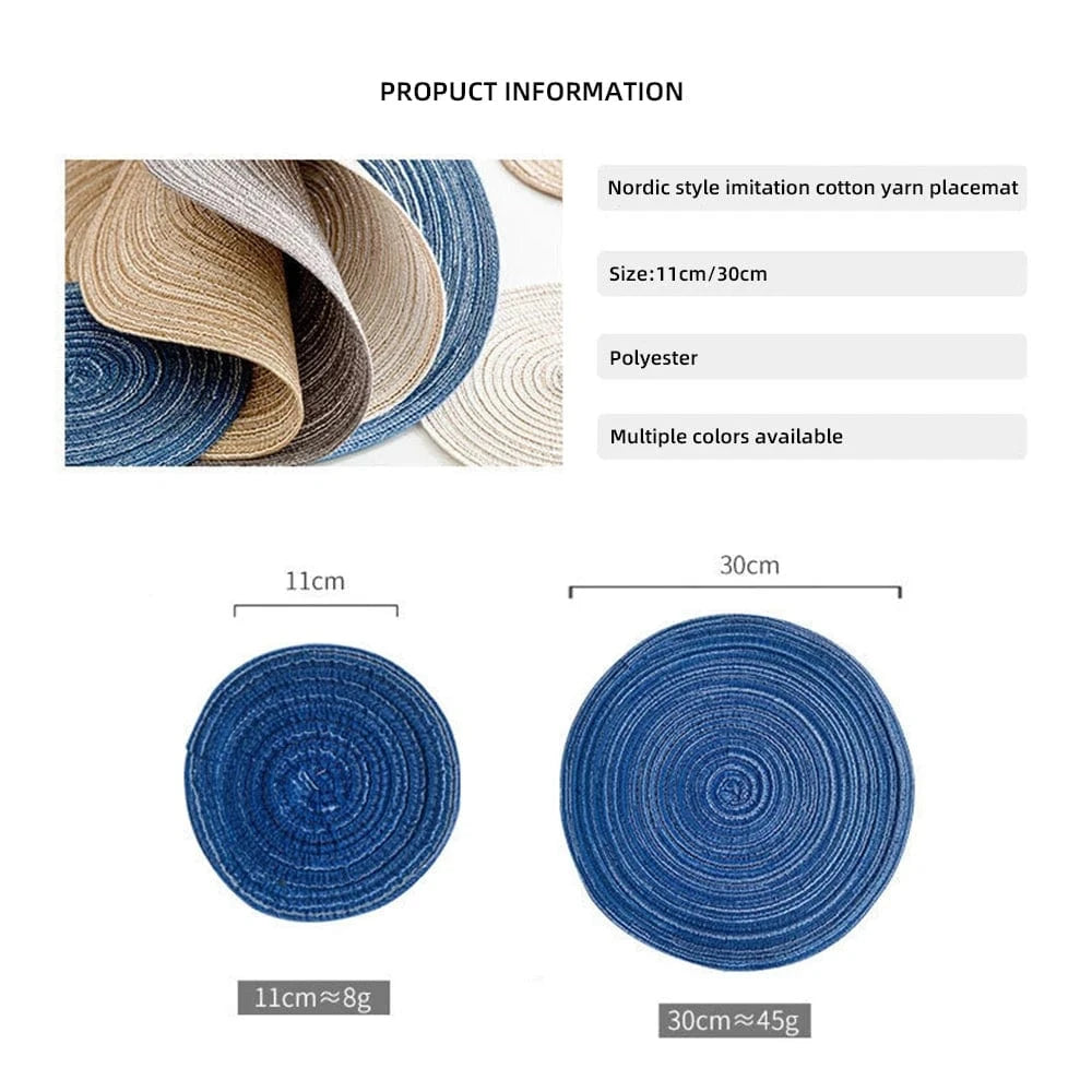 Set de table rond couleur | Joli Set de Table