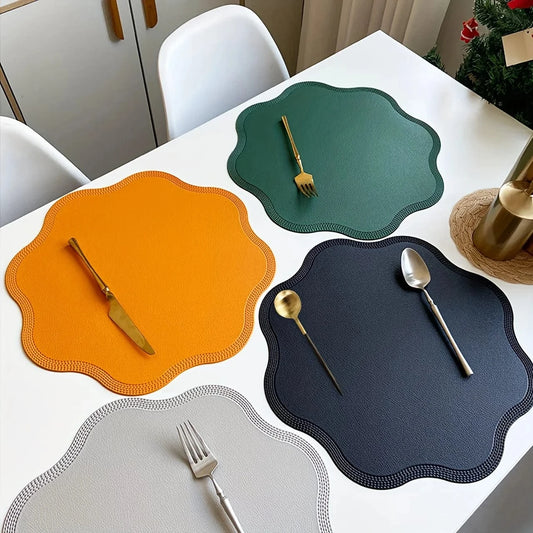 Set de table rond cuir | Fleur | Joli Set de Table