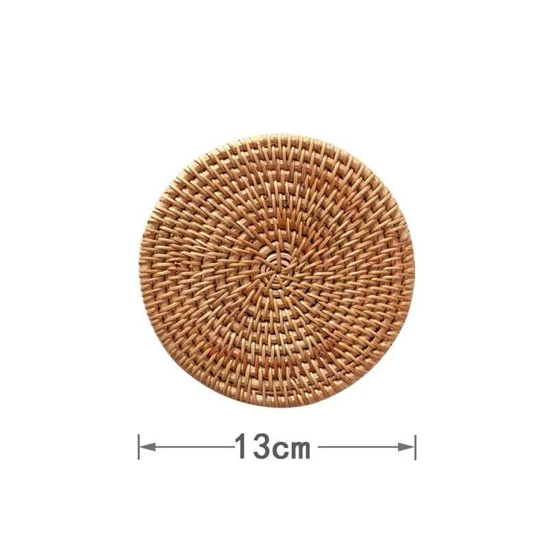 Set de table rond en osier | Joli Set de Table 13cm / 1Pcs / Rond