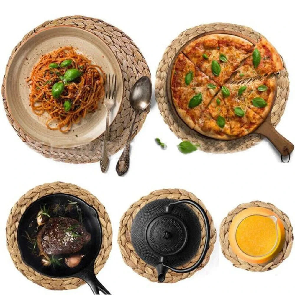 Set de table rond en paille | Joli Set de Table