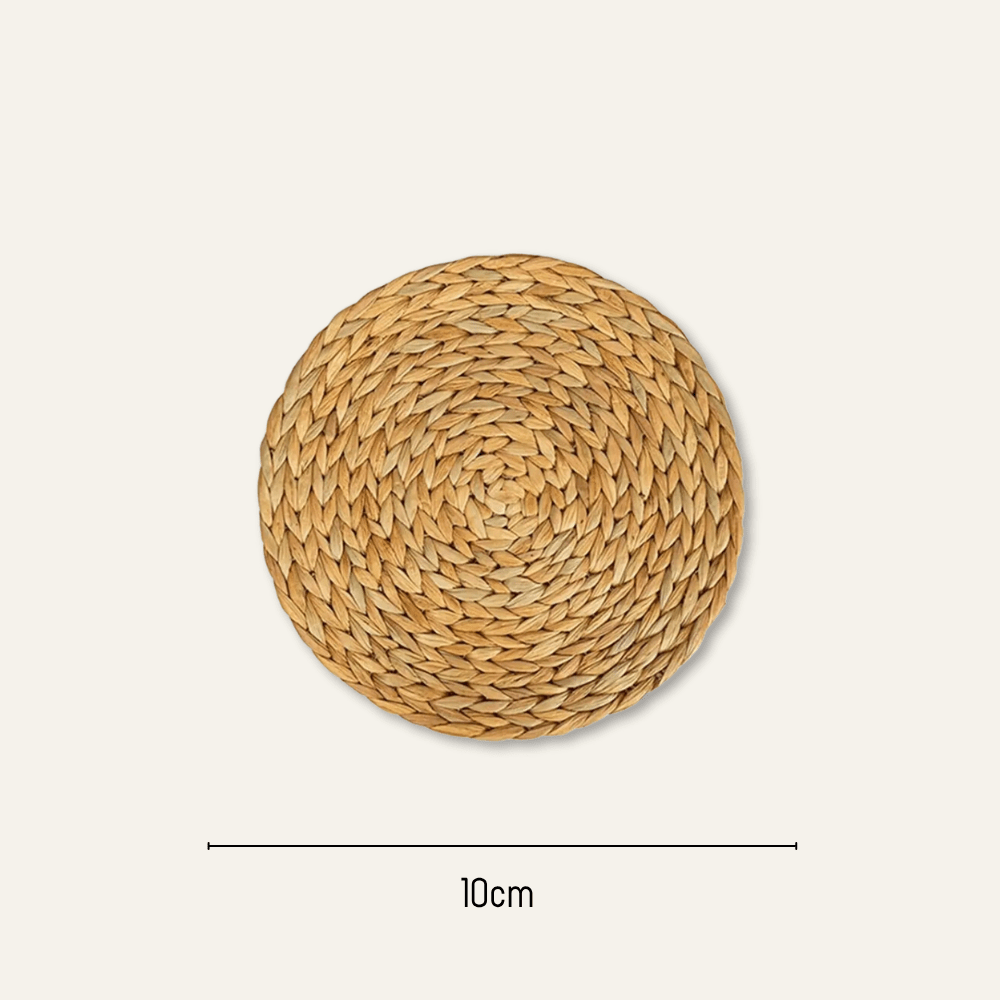 Set de table rond en rotin rigide | Naturel | Joli Set de Table 10cm / Lot de 1 pièce