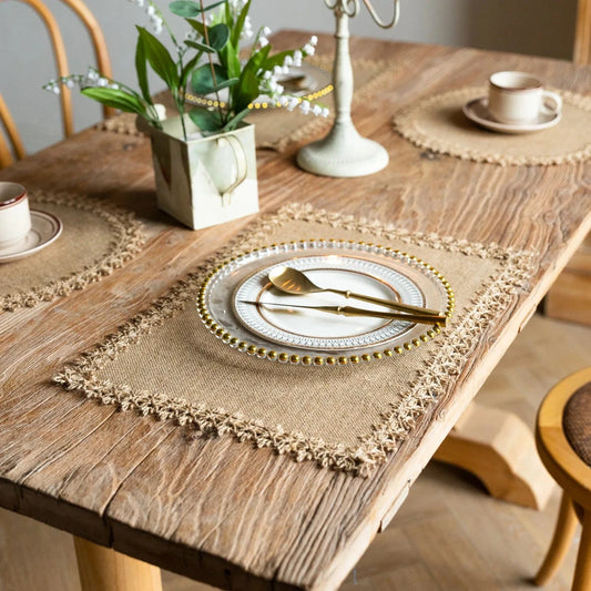 Set de table tissu | Chic | Joli Set de Table Dentelle de jute / 30x45cm